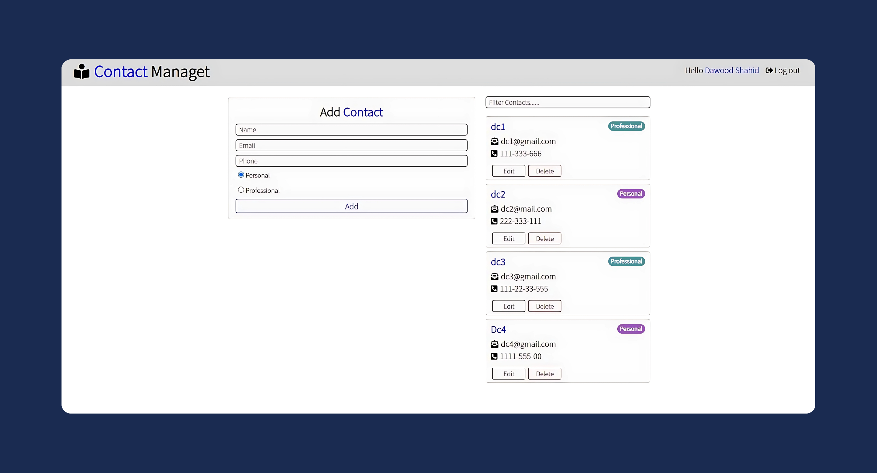 Contact Manager